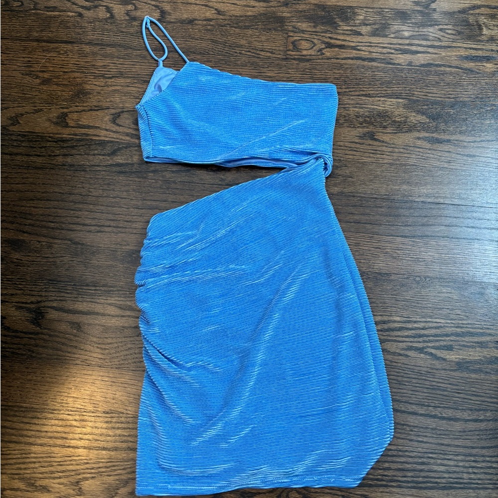 Lucy in the Sky Blue One Shoulder Mini Dress, size S, perfect condition